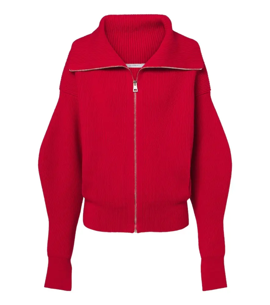 Wool zip-up cardigan Wool zip-up cardigan