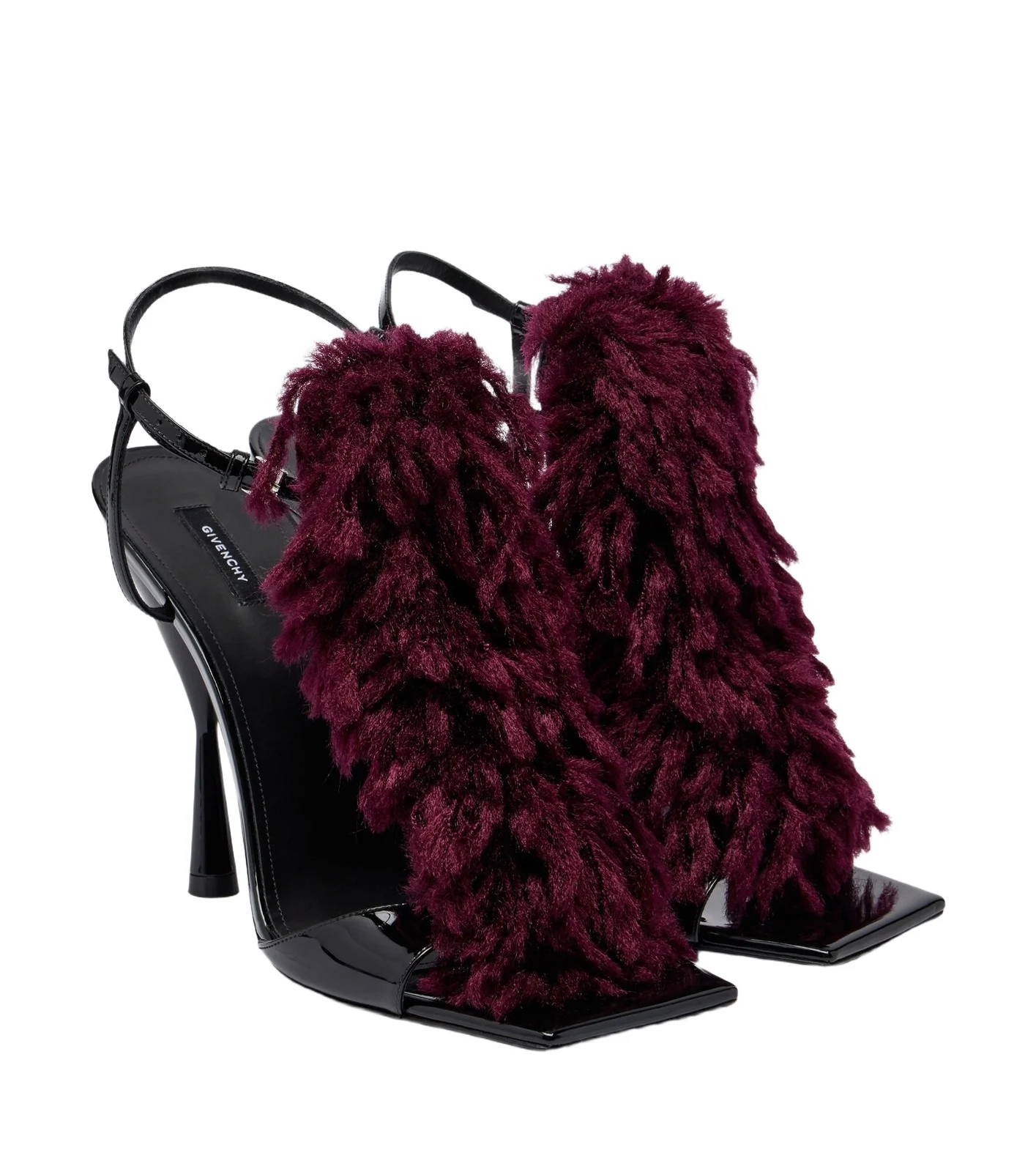 Givenchy Pompom patent leather sandals