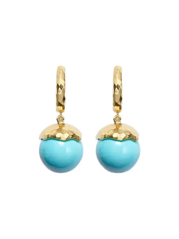 Orb 18kt gold earrings with turquoise Orb 18kt gold earrings with turquoise