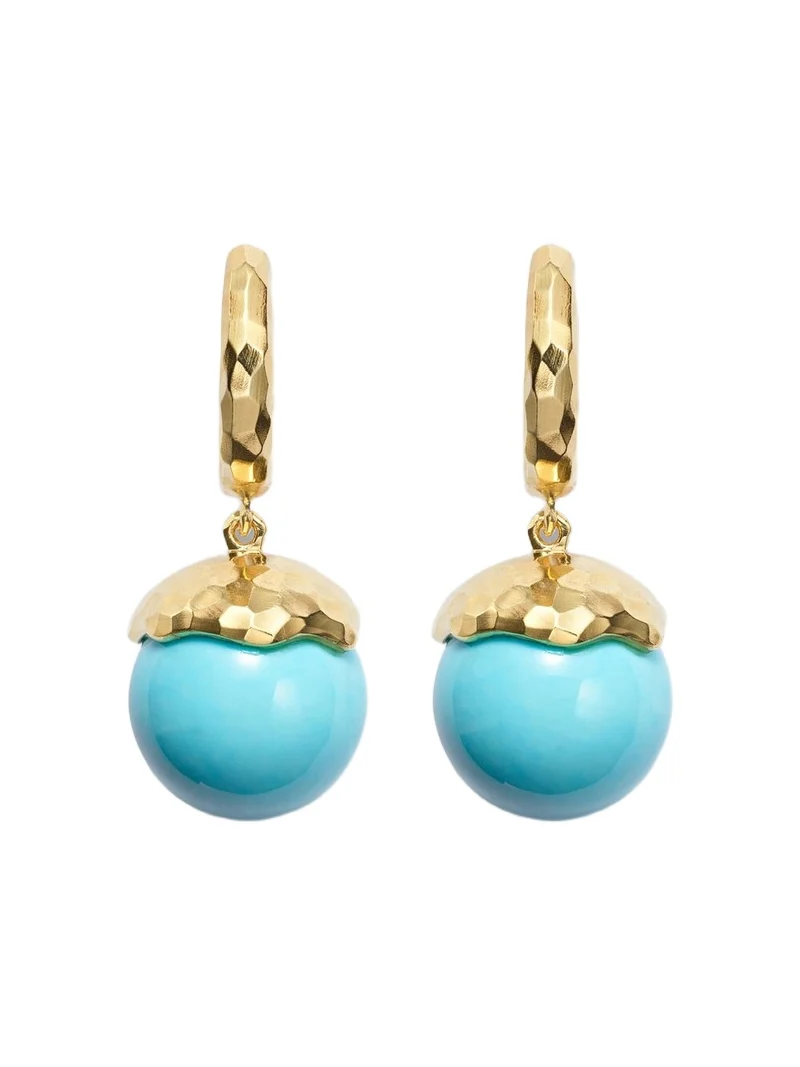 Orb 18kt gold earrings with turquoise Orb 18kt gold earrings with turquoise