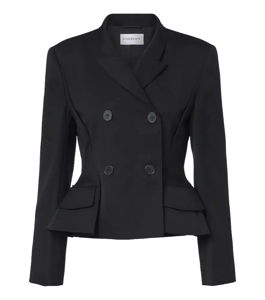 Pinch peplum wool gabardine jacket Pinch peplum wool gabardine jacket