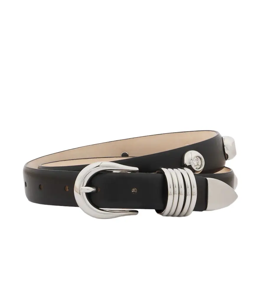 Déhanche Déhanche Hollyhock embellished leather belt