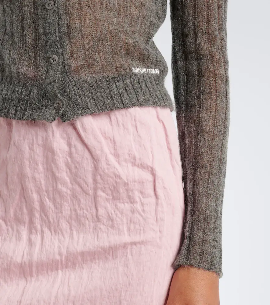 SHUSHU/TONG Embellished wool and mohair-blend cardigan | Thumbnail 3