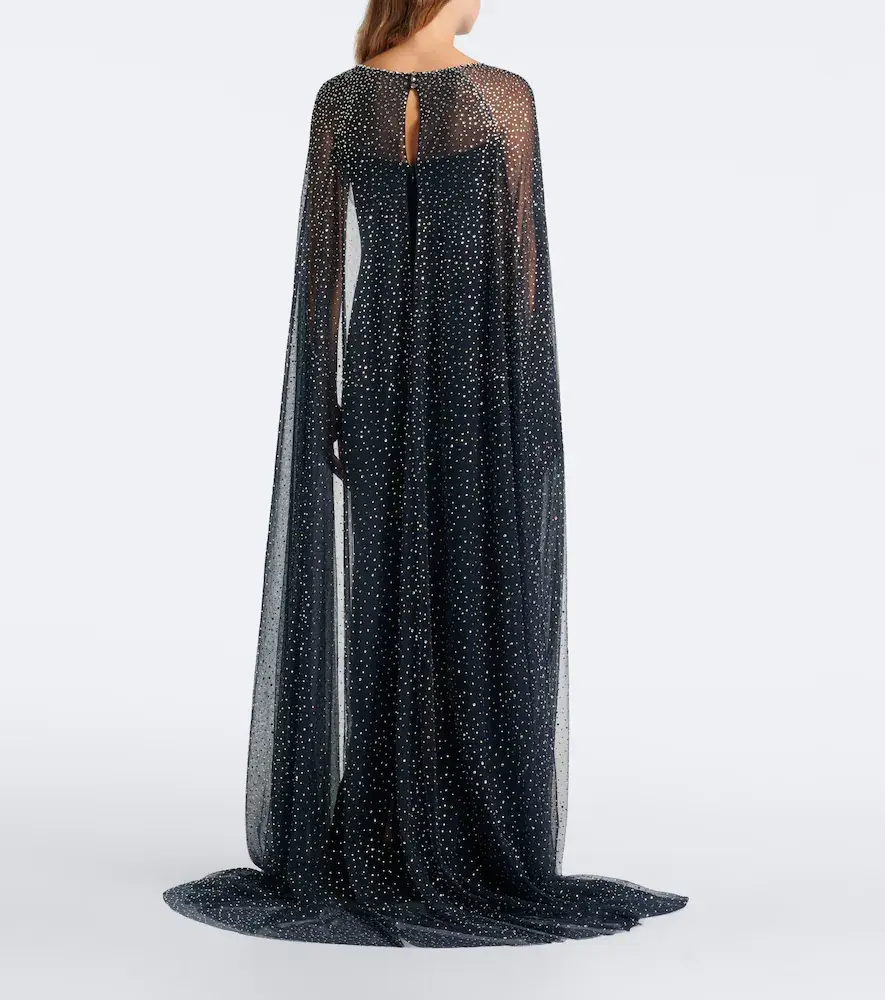 Jenny Packham Moxie caped embellished gown | Thumbnail 2 Jenny Packham Moxie caped embellished gown | Thumbnail 2