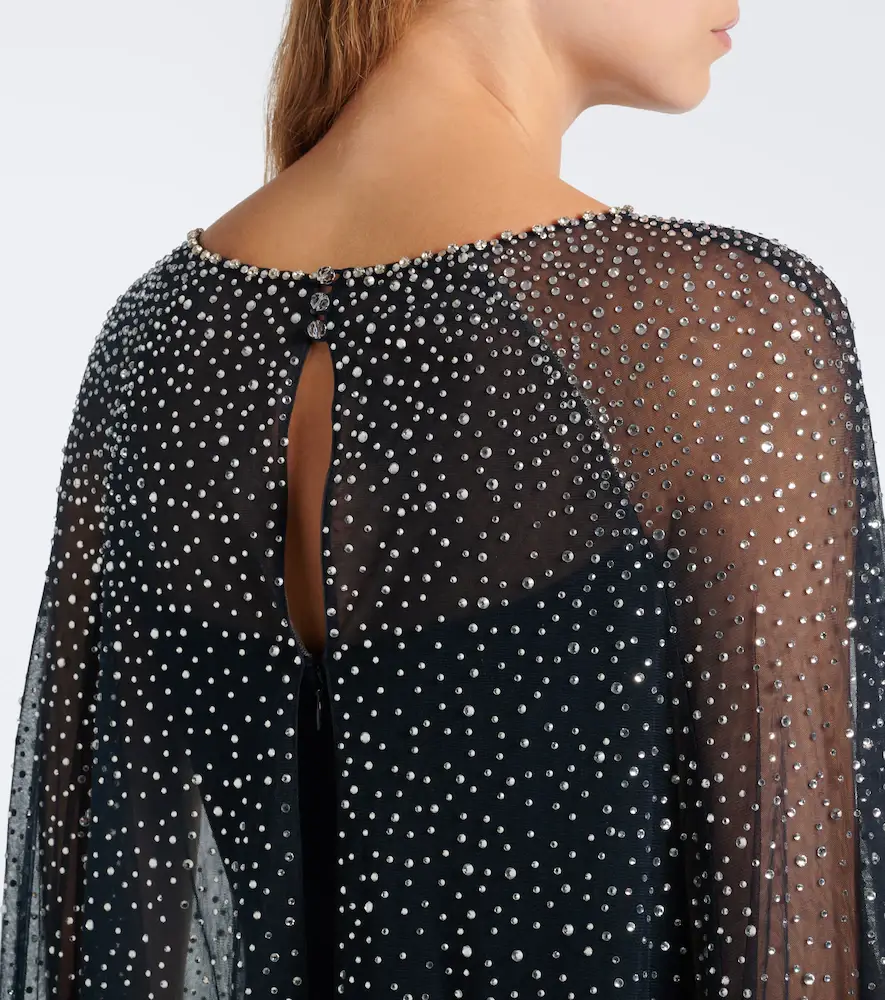 Jenny Packham Moxie caped embellished gown | Thumbnail 4 Jenny Packham Moxie caped embellished gown | Thumbnail 4