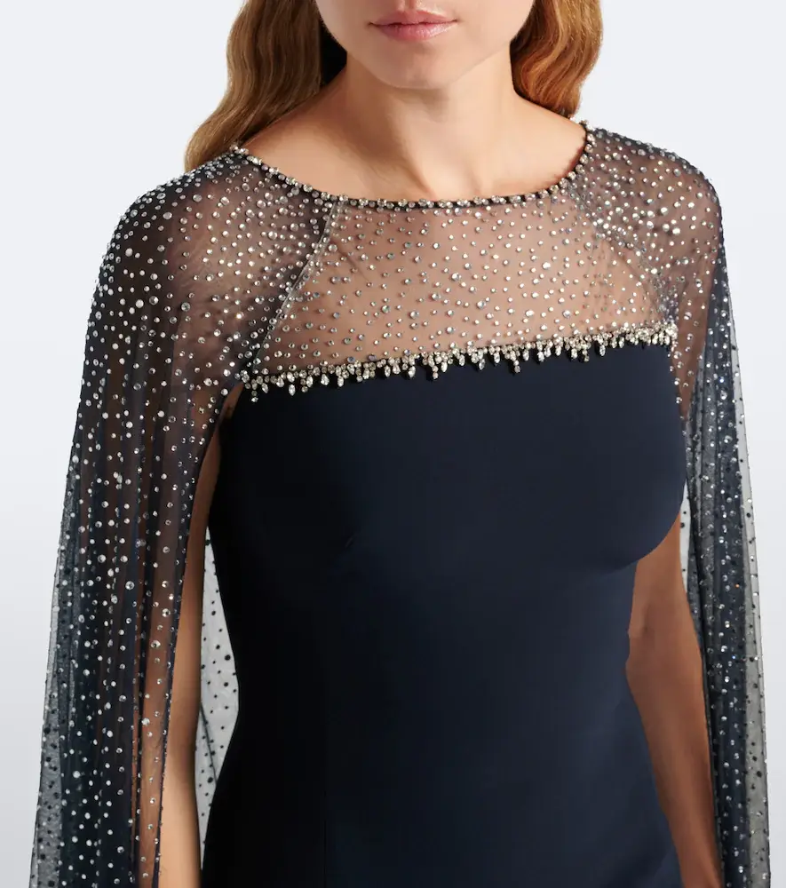 Jenny Packham Moxie caped embellished gown | Thumbnail 5 Jenny Packham Moxie caped embellished gown | Thumbnail 5