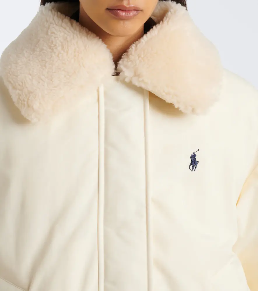 Polo Ralph Lauren Teddy-trimmed cropped blouson jacket | Thumbnail 3 Polo Ralph Lauren Teddy-trimmed cropped blouson jacket | Thumbnail 3