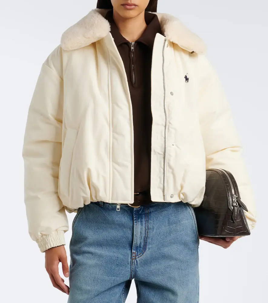 Polo Ralph Lauren Teddy-trimmed cropped blouson jacket | Thumbnail 6 Polo Ralph Lauren Teddy-trimmed cropped blouson jacket | Thumbnail 6
