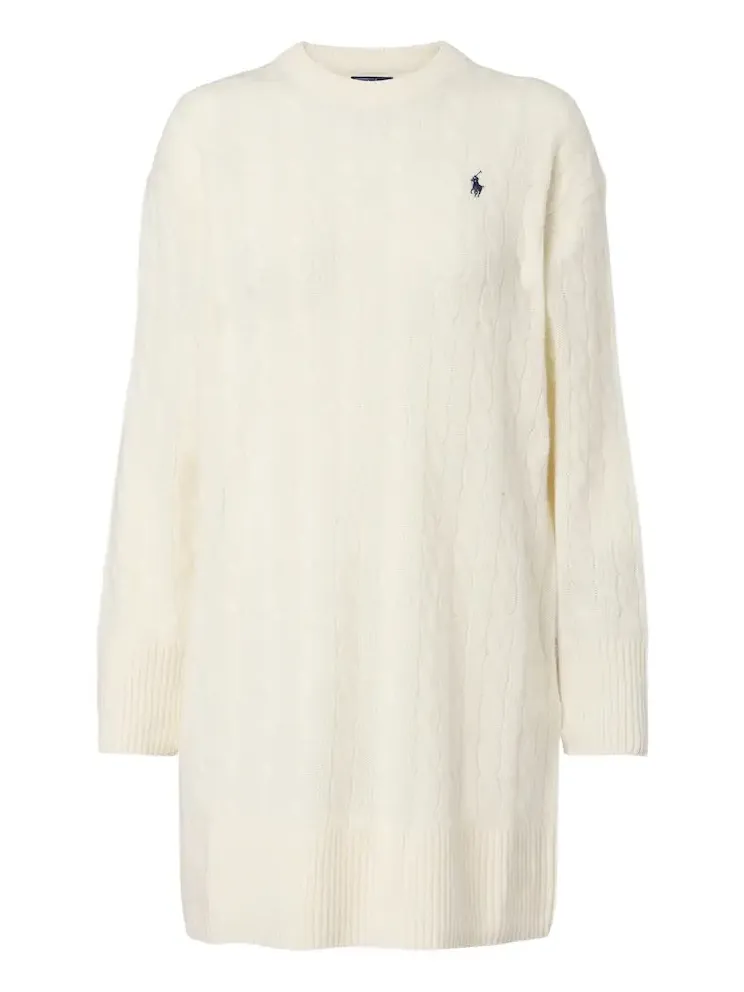 Cable-knit wool and cashmere sweater dress Cable-knit wool and cashmere sweater dress