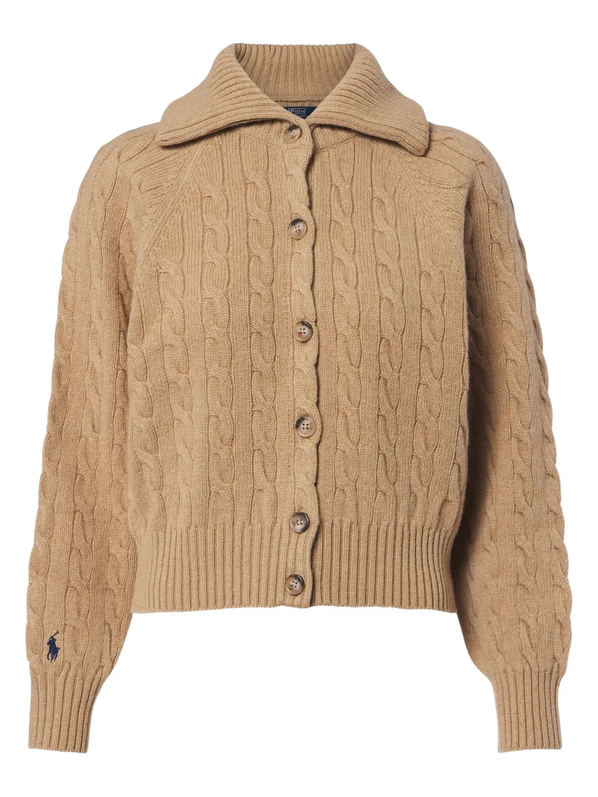 Cable-knit wool and cashmere cardigan Cable-knit wool and cashmere cardigan