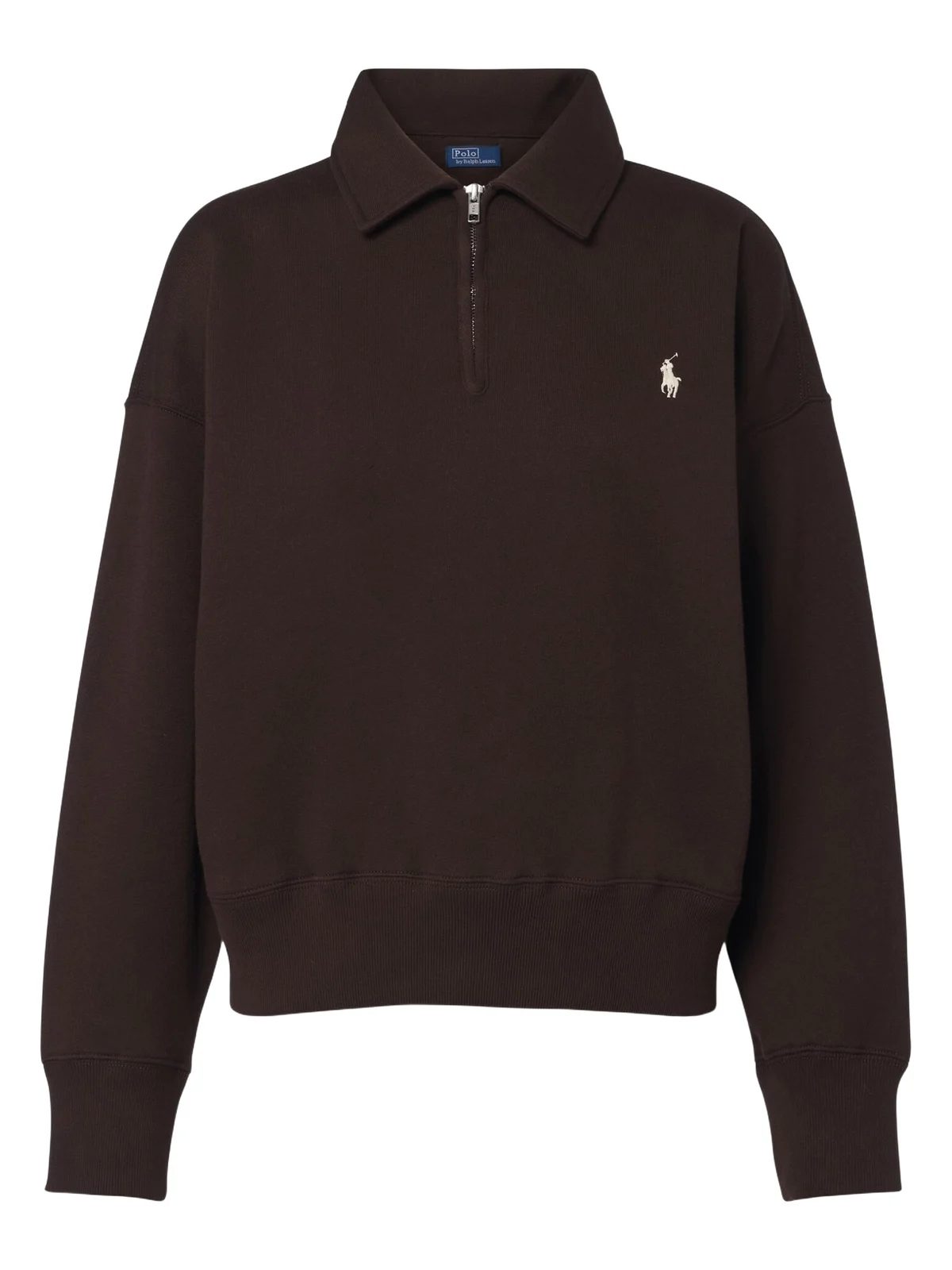 Cotton-blend jersey polo sweatshirt Cotton-blend jersey polo sweatshirt