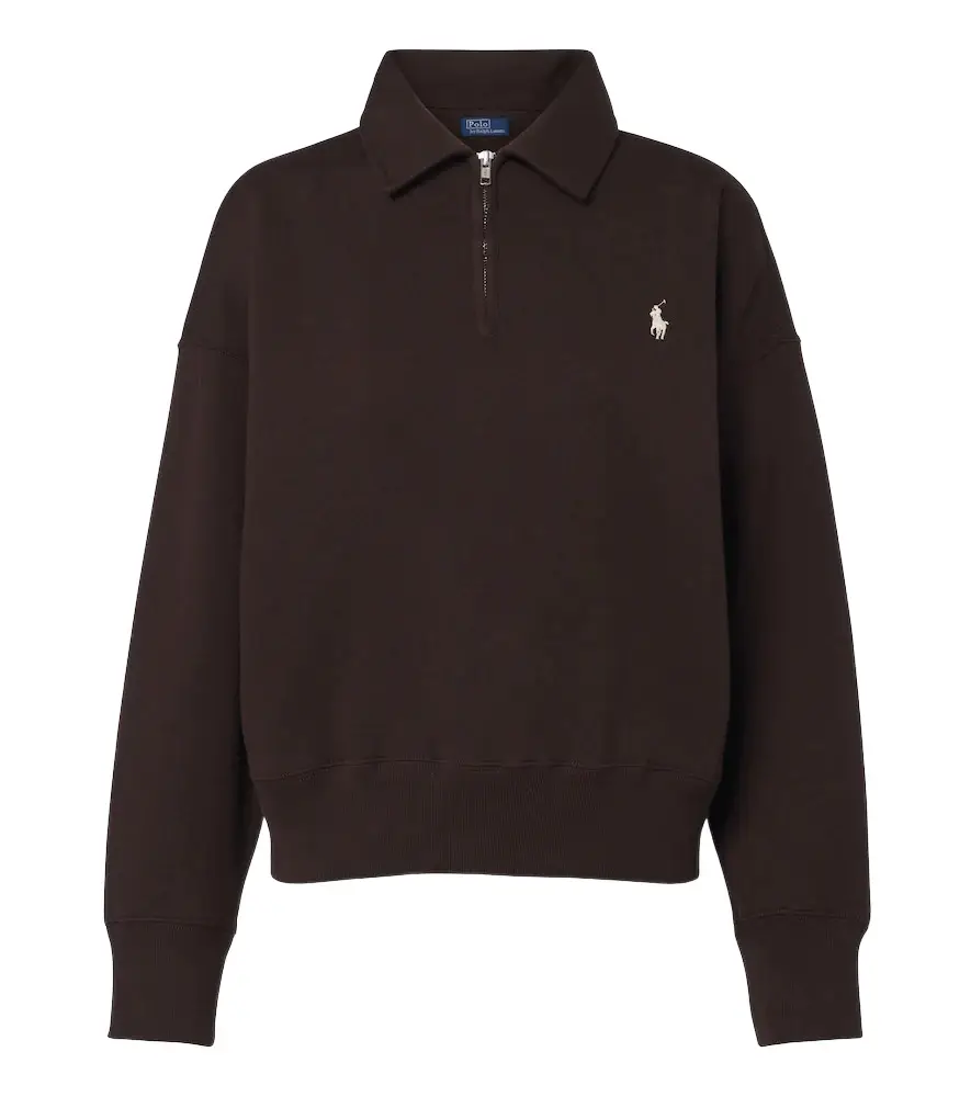 Polo Ralph Lauren Cotton-blend jersey polo sweatshirt