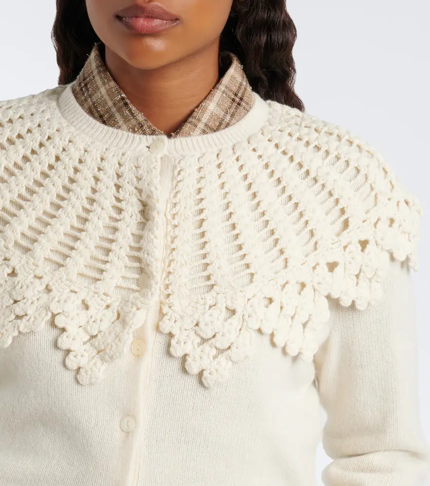 Polo Ralph Lauren Crochet-trimmed wool and alpaca cardigan | Thumbnail 5 Polo Ralph Lauren Crochet-trimmed wool and alpaca cardigan | Thumbnail 5