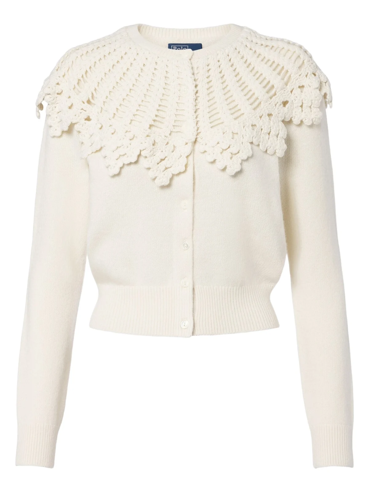 Crochet-trimmed wool and alpaca cardigan Crochet-trimmed wool and alpaca cardigan