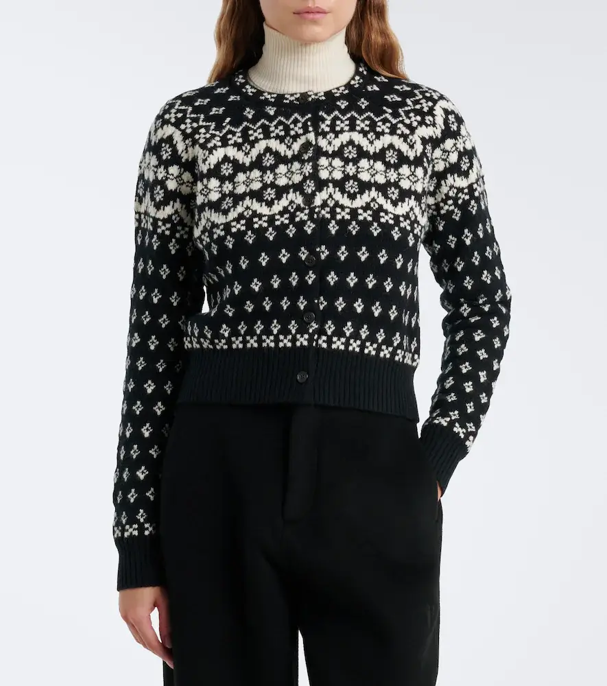 Polo Ralph Lauren Jacquard wool, cotton, and alpaca cardigan | Thumbnail 2 Polo Ralph Lauren Jacquard wool, cotton, and alpaca cardigan | Thumbnail 2