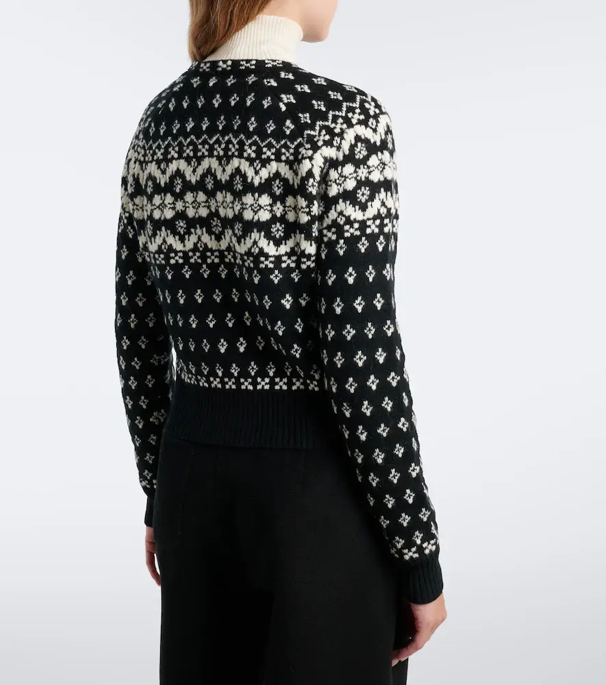 Polo Ralph Lauren Jacquard wool, cotton, and alpaca cardigan | Thumbnail 3 Polo Ralph Lauren Jacquard wool, cotton, and alpaca cardigan | Thumbnail 3
