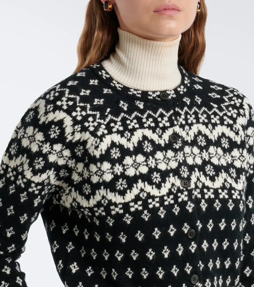 Polo Ralph Lauren Jacquard wool, cotton, and alpaca cardigan | Thumbnail 4 Polo Ralph Lauren Jacquard wool, cotton, and alpaca cardigan | Thumbnail 4