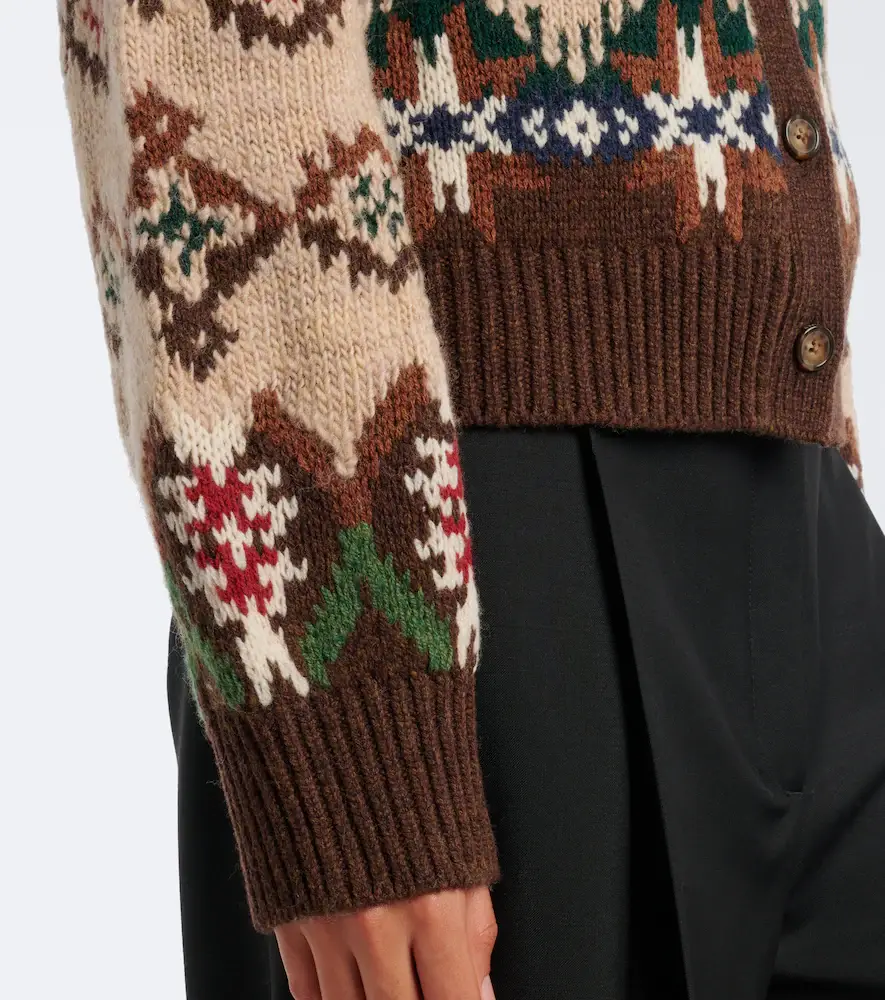 Polo Ralph Lauren Jacquard wool and cashmere cardigan | Thumbnail 4 Polo Ralph Lauren Jacquard wool and cashmere cardigan | Thumbnail 4