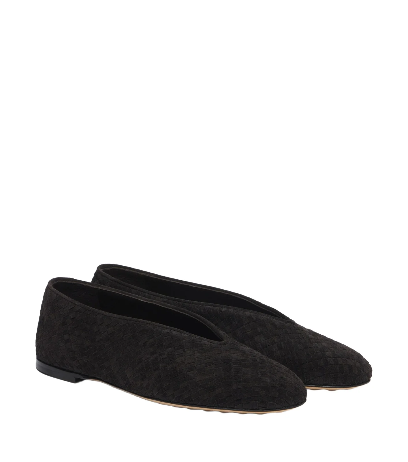 Bottega Veneta Intrecciato suede ballet flats