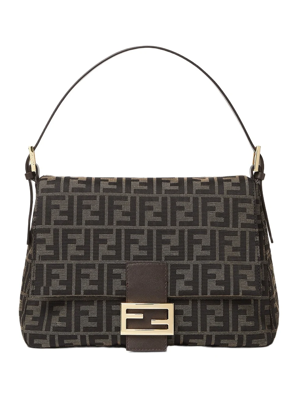 Fendi Flap 26325 FF Zucca Jacquard Fabric Bag