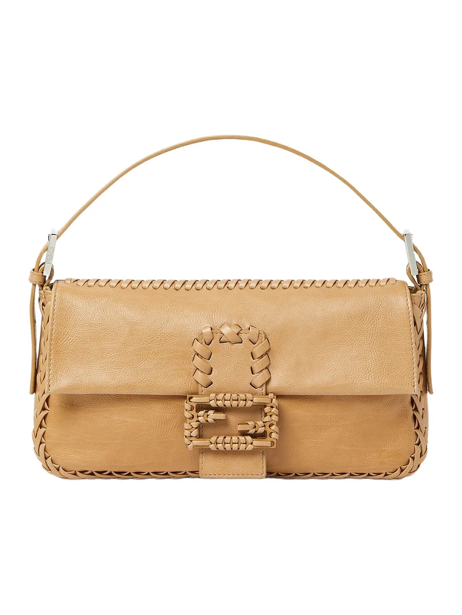 Fendi Baguette 26424 Honey Leather Bag