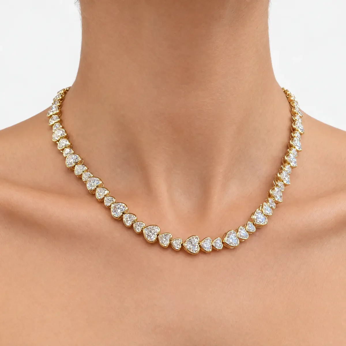 Stephanie Gottlieb Coco Lab Diamond Heart Bezel Tennis Necklace | Thumbnail 4 Stephanie Gottlieb Coco Lab Diamond Heart Bezel Tennis Necklace | Thumbnail 4