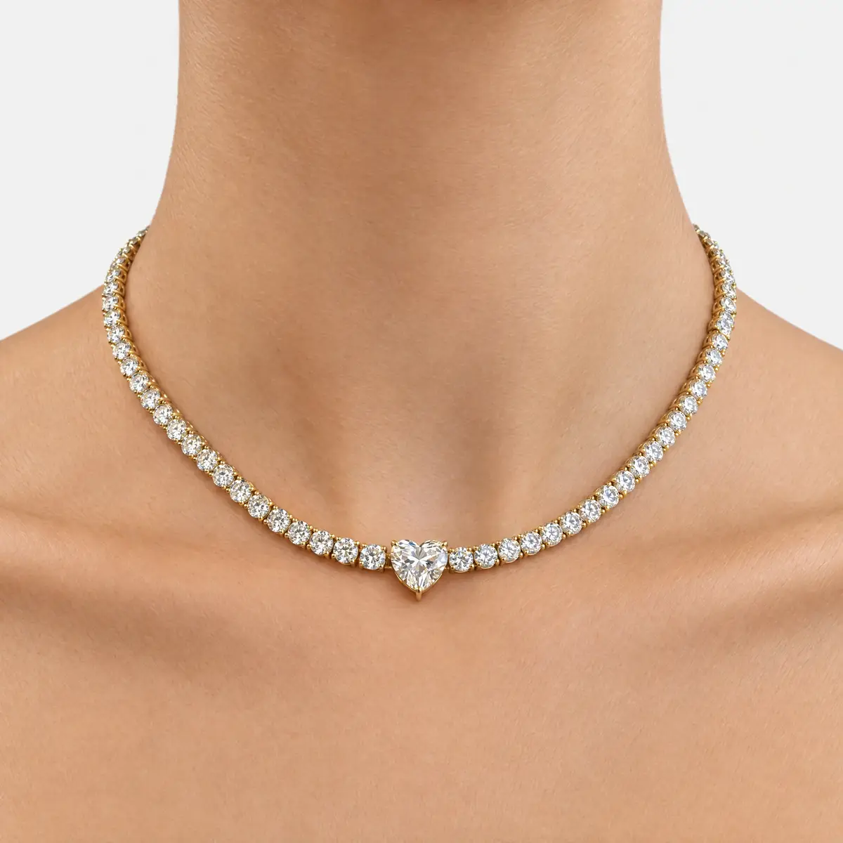 Stephanie Gottlieb Coco Lab Diamond Heart Tennis Necklace | Thumbnail 3 Stephanie Gottlieb Coco Lab Diamond Heart Tennis Necklace | Thumbnail 3
