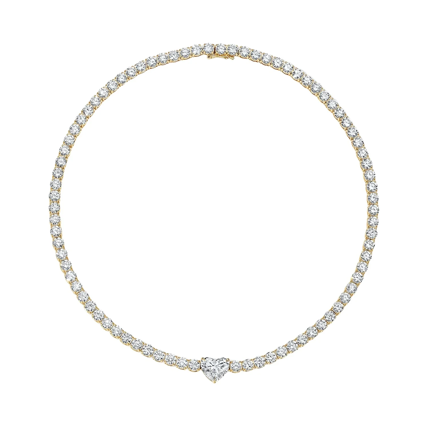 Stephanie Gottlieb Coco Lab Diamond Heart Tennis Necklace