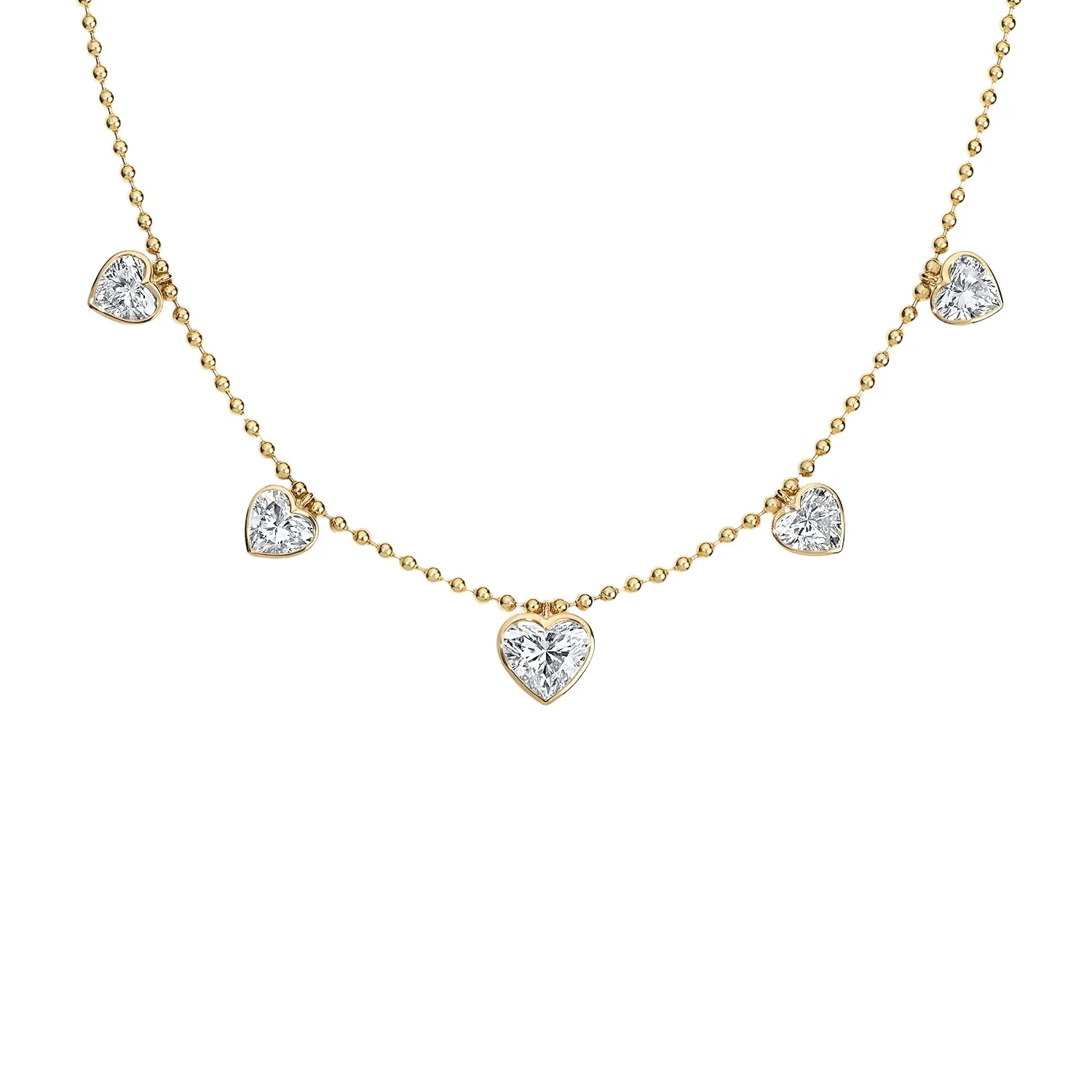 Stephanie Gottlieb Coco Lab Heart Diamond Shaker Necklace