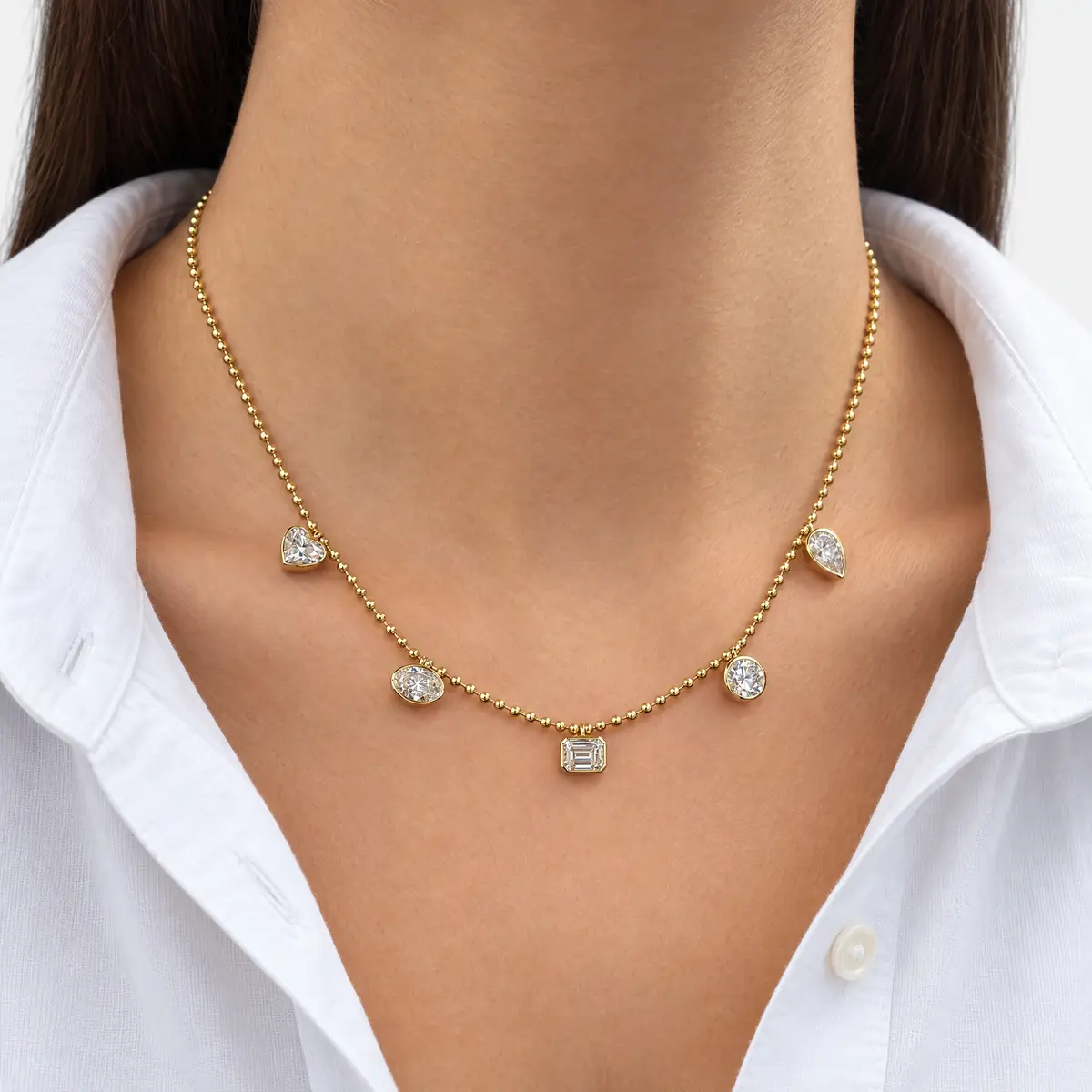 Stephanie Gottlieb Coco Lab Mixed Shape Diamond Shaker Necklace | Thumbnail 3 Stephanie Gottlieb Coco Lab Mixed Shape Diamond Shaker Necklace | Thumbnail 3