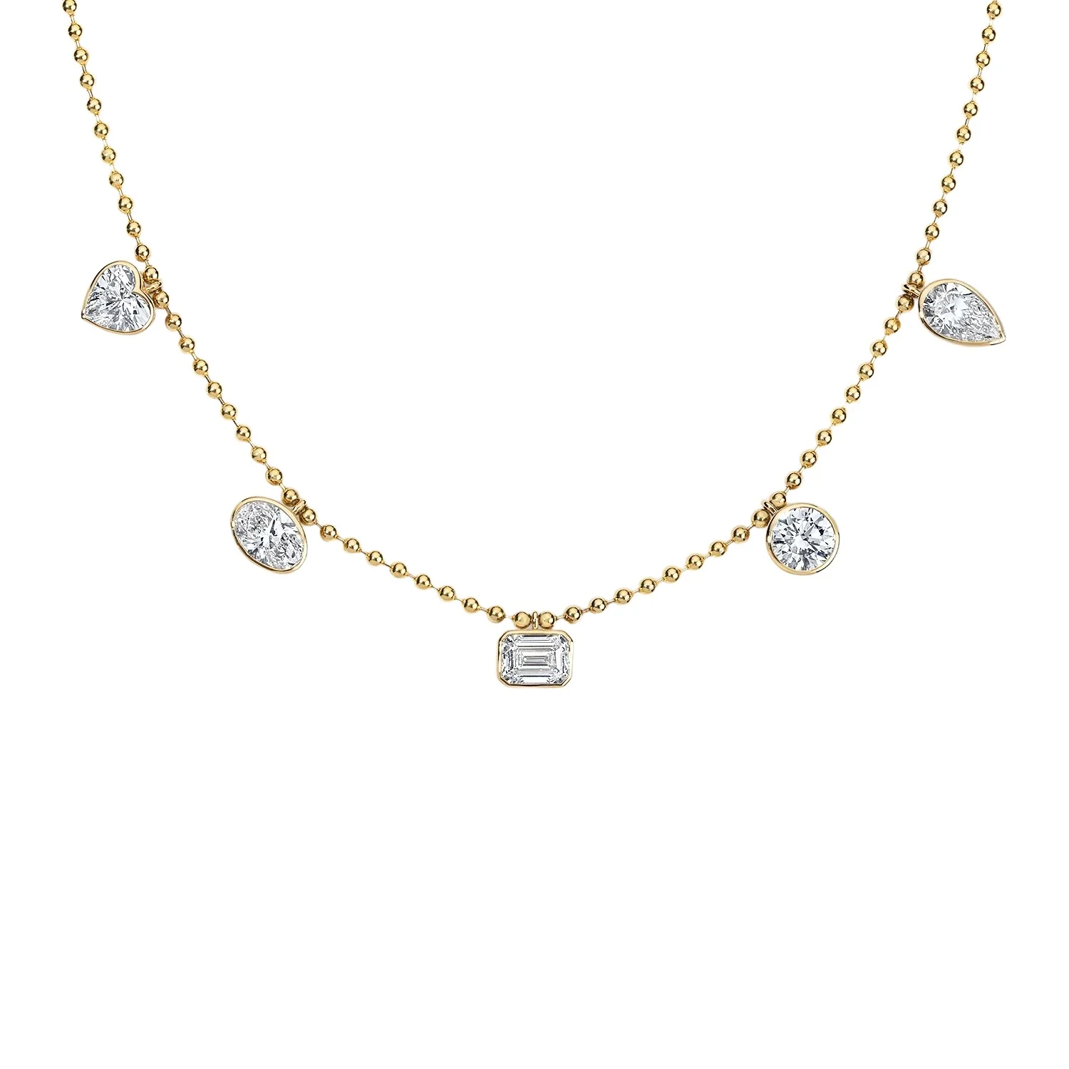 Stephanie Gottlieb Coco Lab Mixed Shape Diamond Shaker Necklace