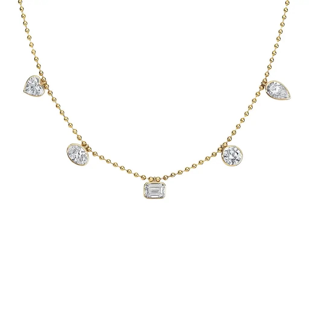 Stephanie Gottlieb Coco Lab Mixed Shape Diamond Shaker Necklace