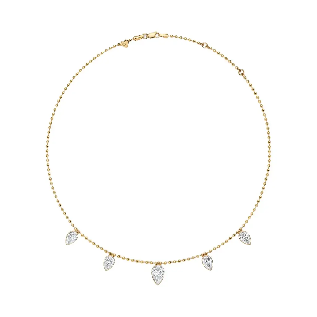 Stephanie Gottlieb Coco Lab Pear Diamond Shaker Necklace
