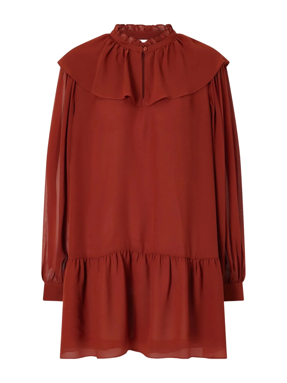 Tiered Ruffled Silk-chiffon Mini Dress Tiered Ruffled Silk-chiffon Mini Dress