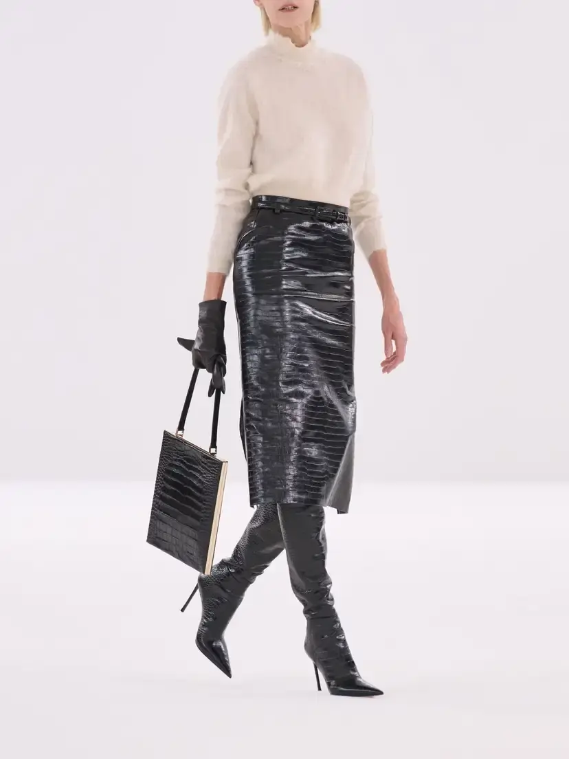 Tom Ford Belted Croc-effect Leather Midi Skirt | Thumbnail 5 Tom Ford Belted Croc-effect Leather Midi Skirt | Thumbnail 5