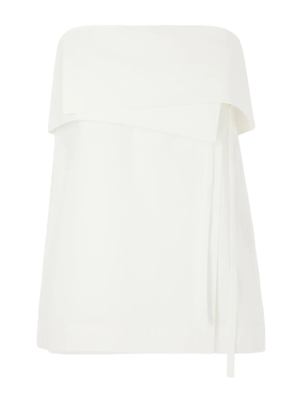 Strapless Draped Cotton-blend Top Strapless Draped Cotton-blend Top