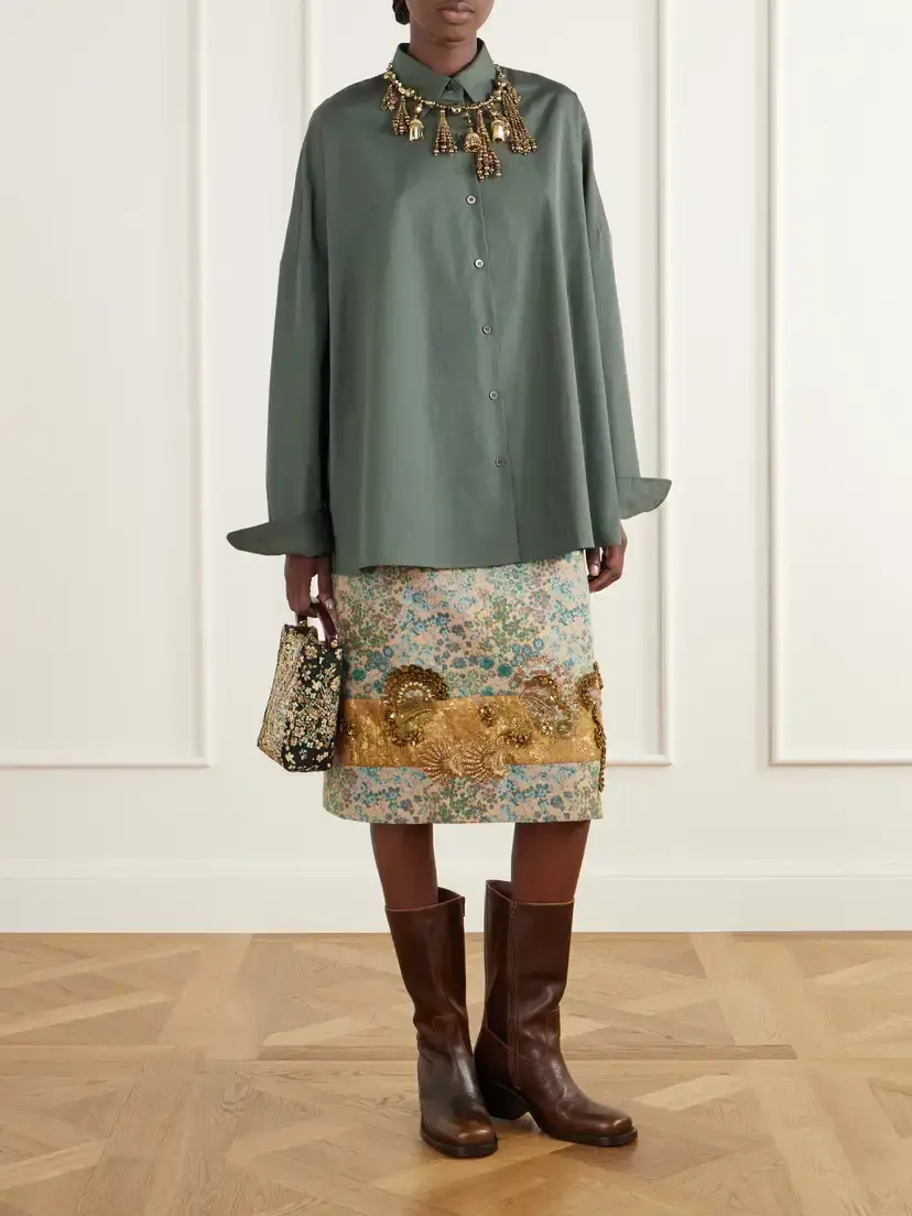 Dries Van Noten Darted Cotton-poplin Shirt | Thumbnail 2 Dries Van Noten Darted Cotton-poplin Shirt | Thumbnail 2