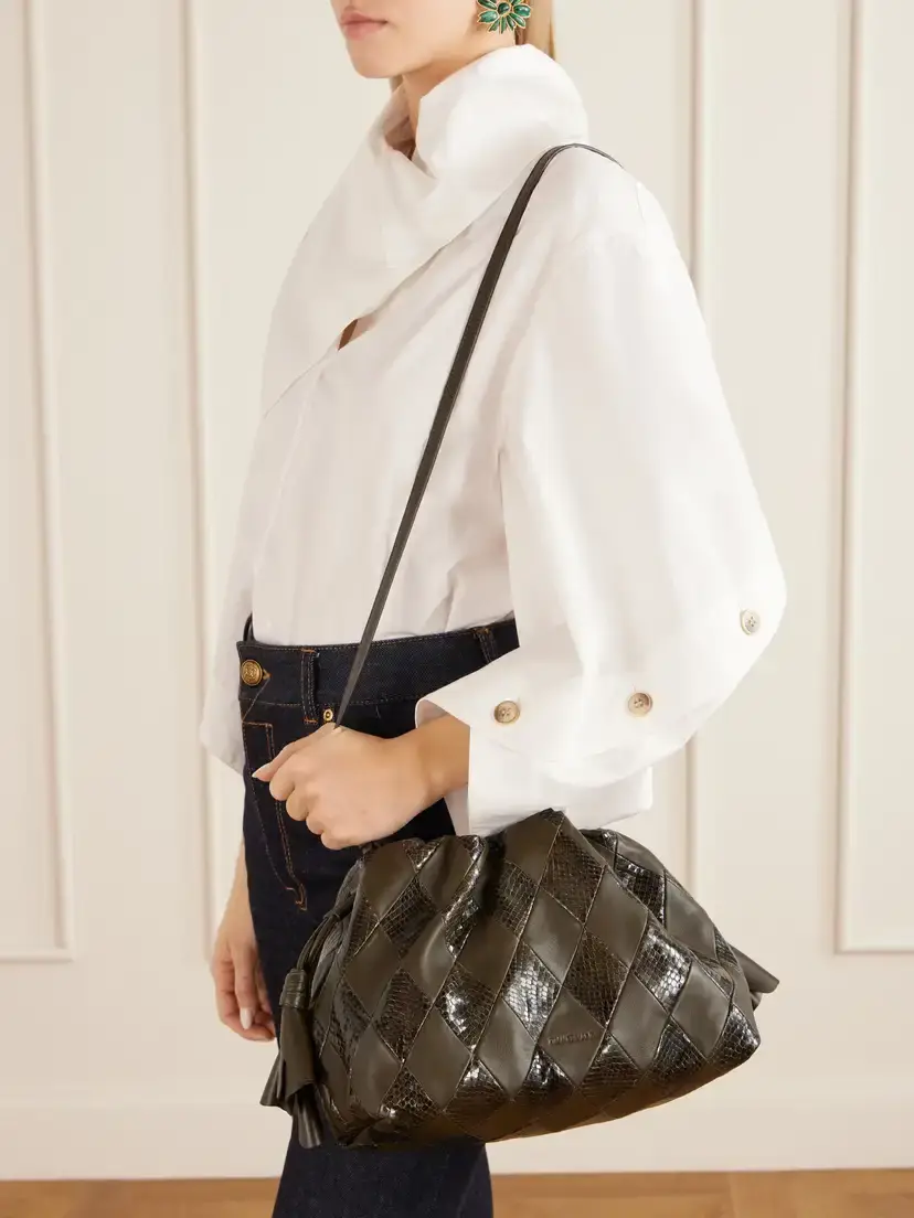 Zimmermann Cloud 91 Medium Snake-effect And Textured Leather Clutch | Thumbnail 5 Zimmermann Cloud 91 Medium Snake-effect And Textured Leather Clutch | Thumbnail 5