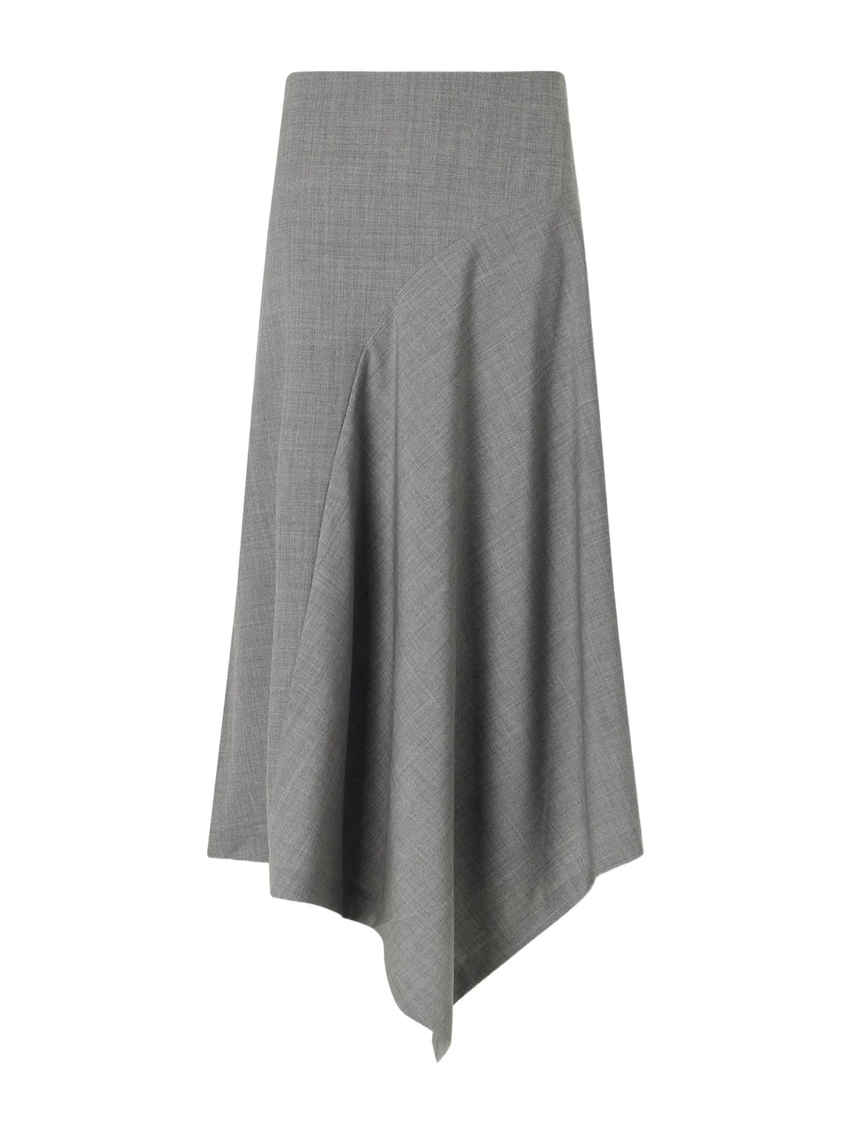 Asymmetric Stretch-wool Midi Skirt Asymmetric Stretch-wool Midi Skirt