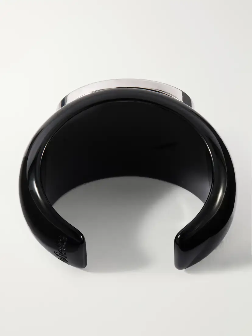 Julietta Lina Rhodium-plated Resin Carnelian Bangle | Thumbnail 3