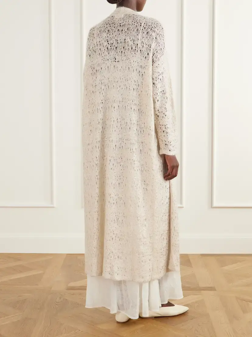 Ruohan Evora Draped Open-knit Cardigan | Thumbnail 3