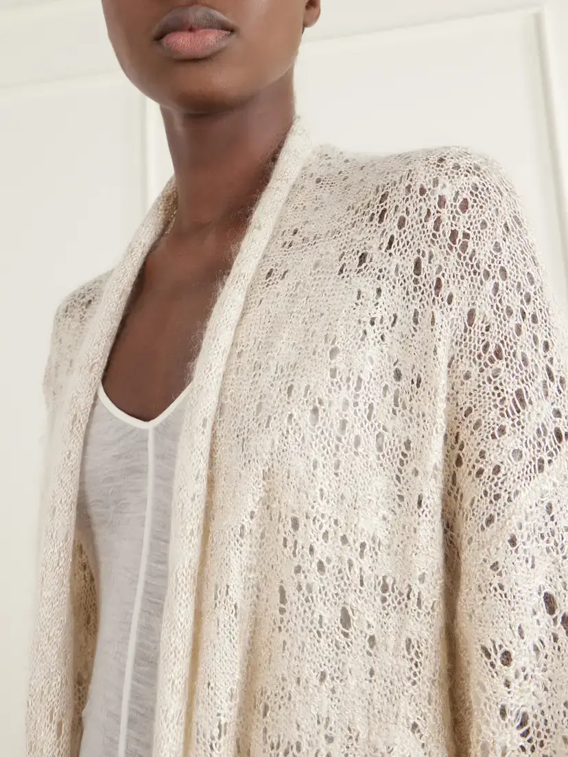 Ruohan Evora Draped Open-knit Cardigan | Thumbnail 4