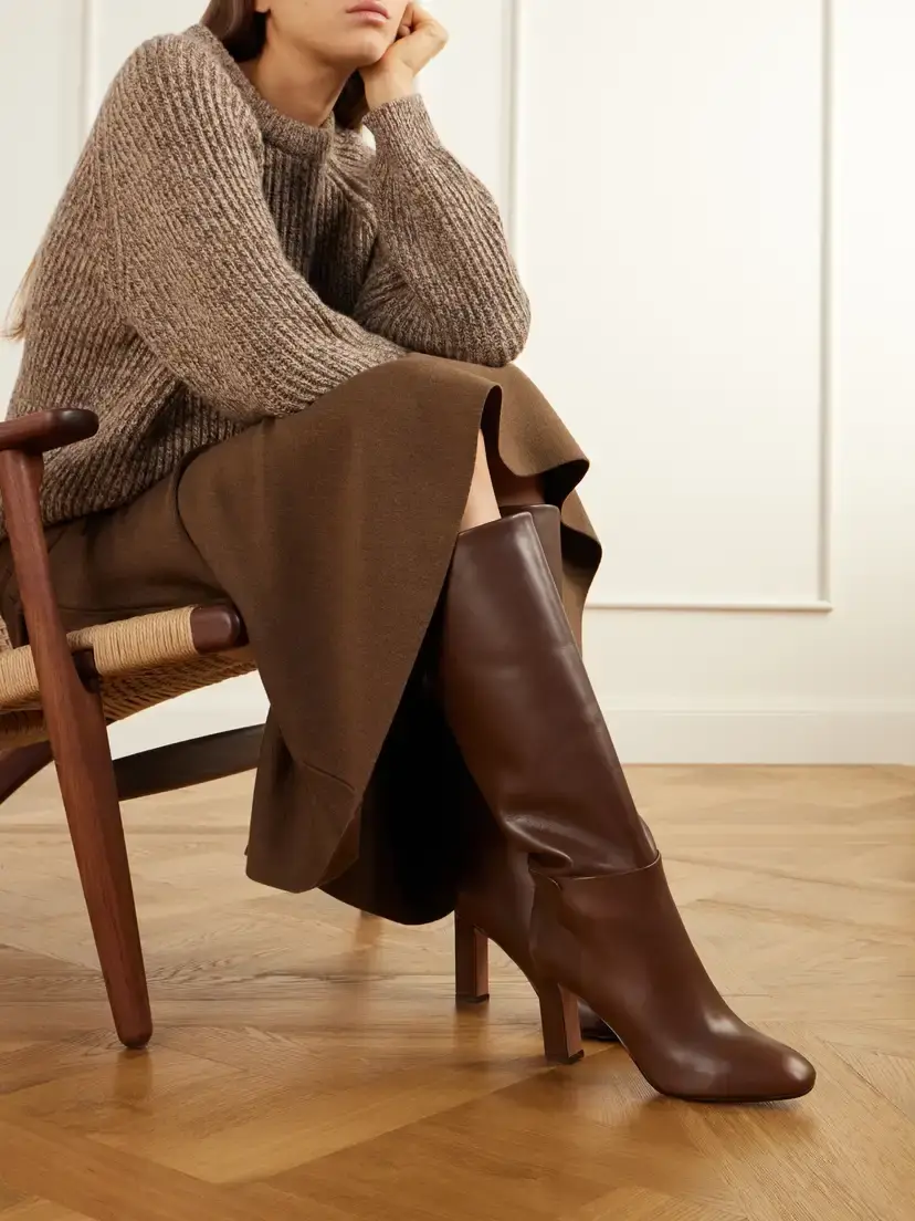 Aquazzura Sellier 85 Leather Knee Boots | Thumbnail 2 Aquazzura Sellier 85 Leather Knee Boots | Thumbnail 2