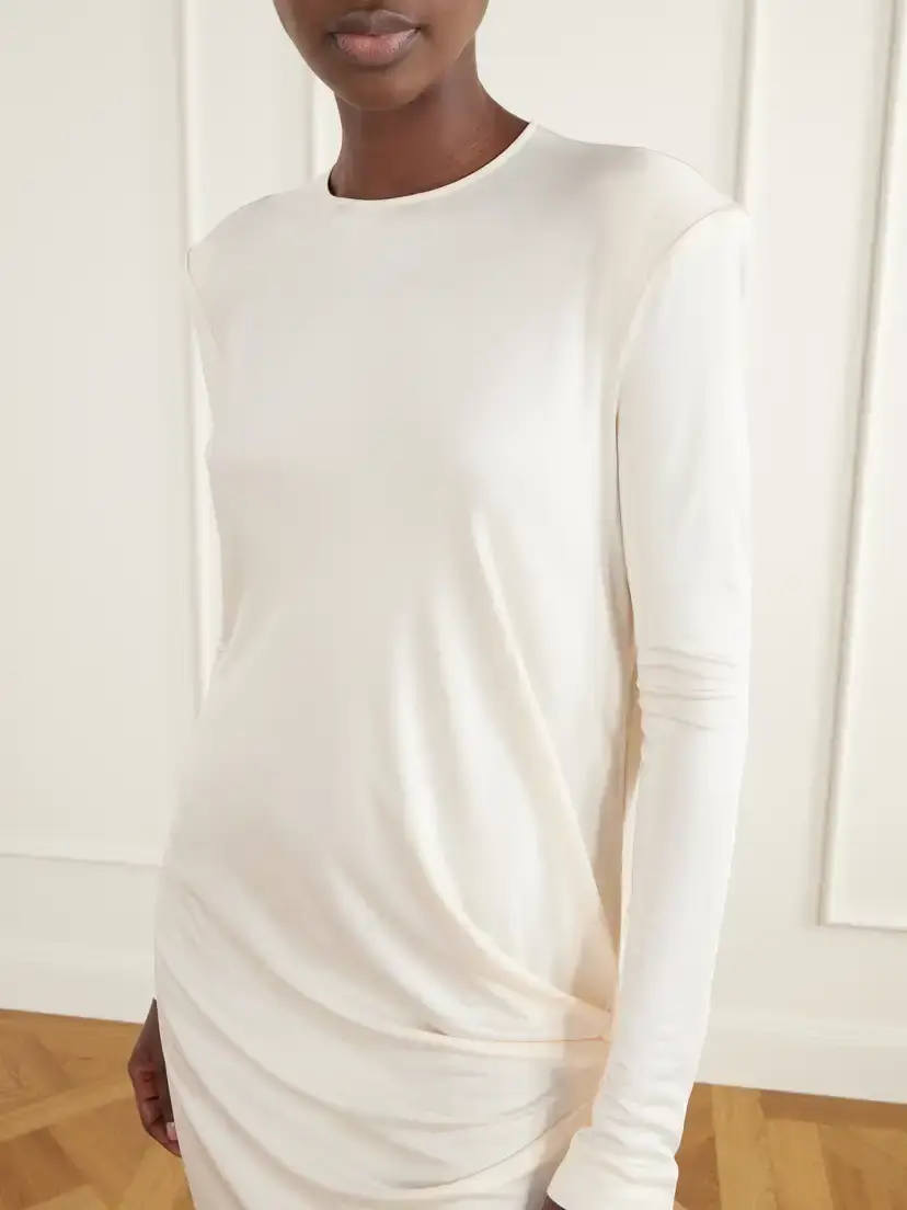 The Attico Knotted Draped Satinmaxi Dress | Thumbnail 4 The Attico Knotted Draped Satinmaxi Dress | Thumbnail 4
