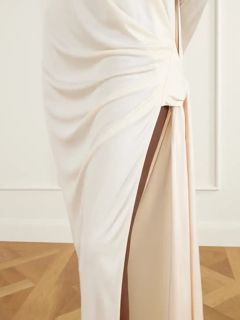 The Attico Knotted Draped Satinmaxi Dress | Thumbnail 5 The Attico Knotted Draped Satinmaxi Dress | Thumbnail 5