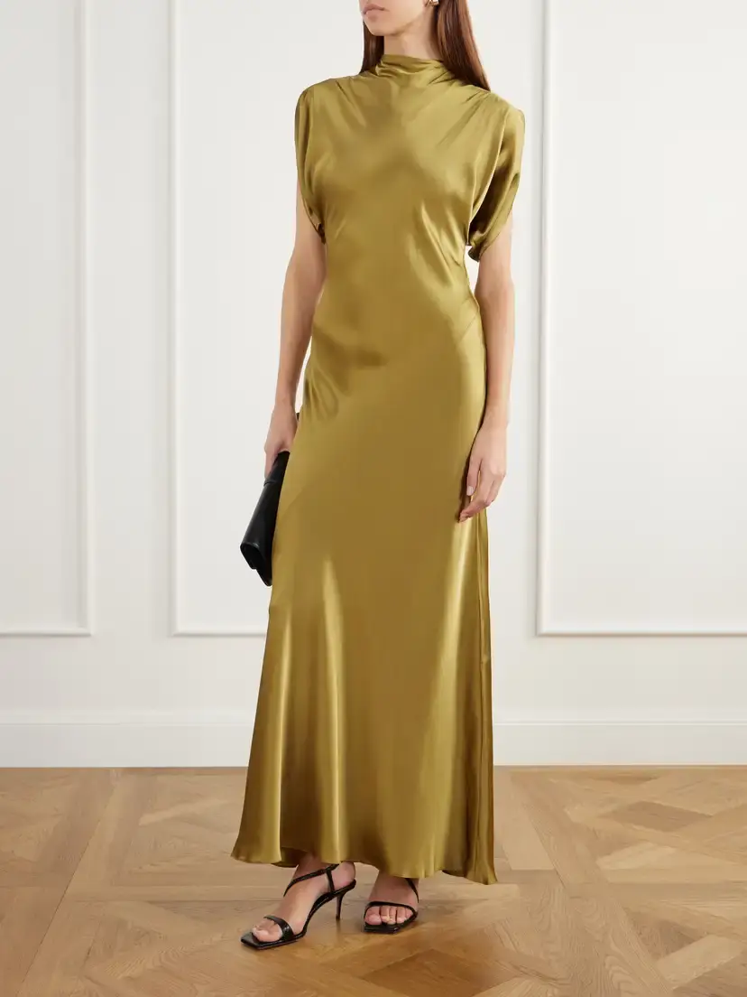 Abadia Quinn Silk-satin Midi Dress | Thumbnail 2 Abadia Quinn Silk-satin Midi Dress | Thumbnail 2