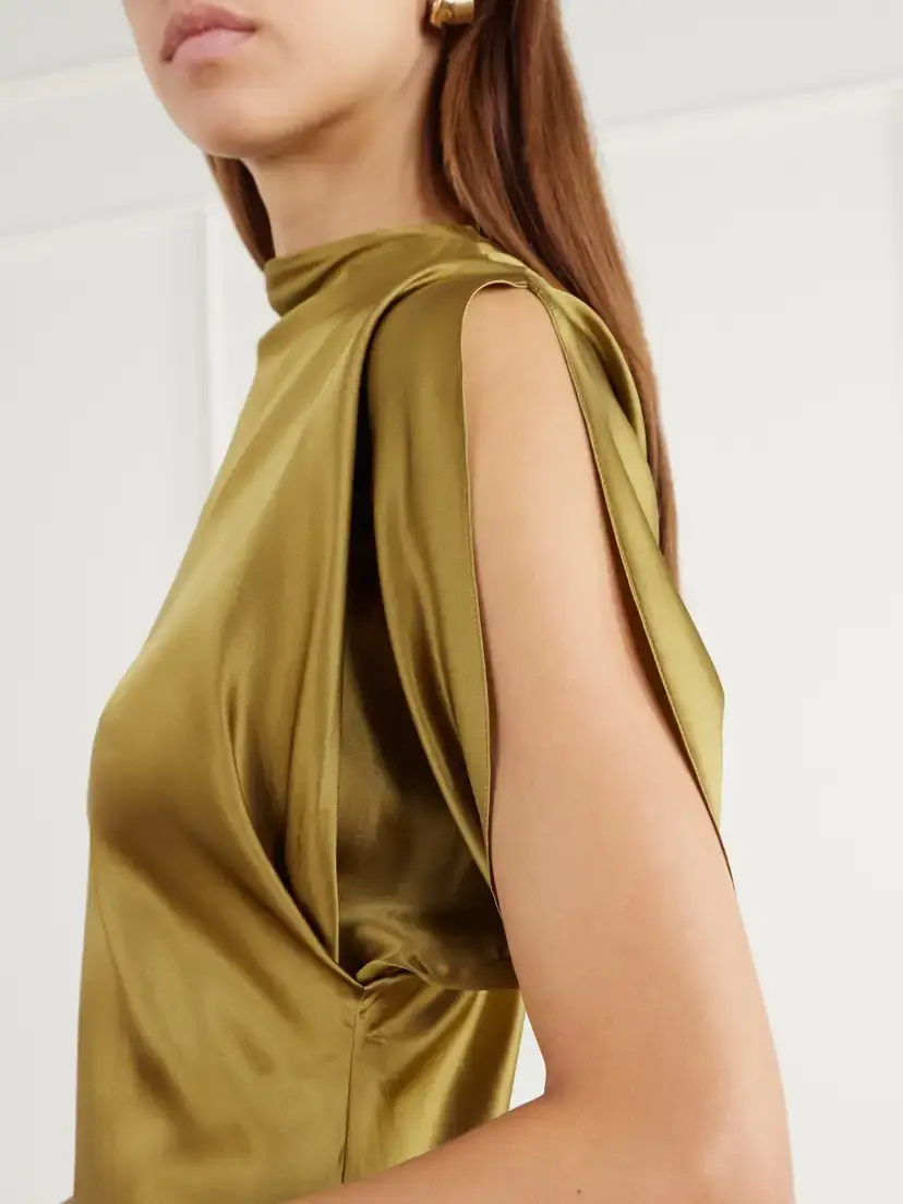 Abadia Quinn Silk-satin Midi Dress | Thumbnail 4 Abadia Quinn Silk-satin Midi Dress | Thumbnail 4
