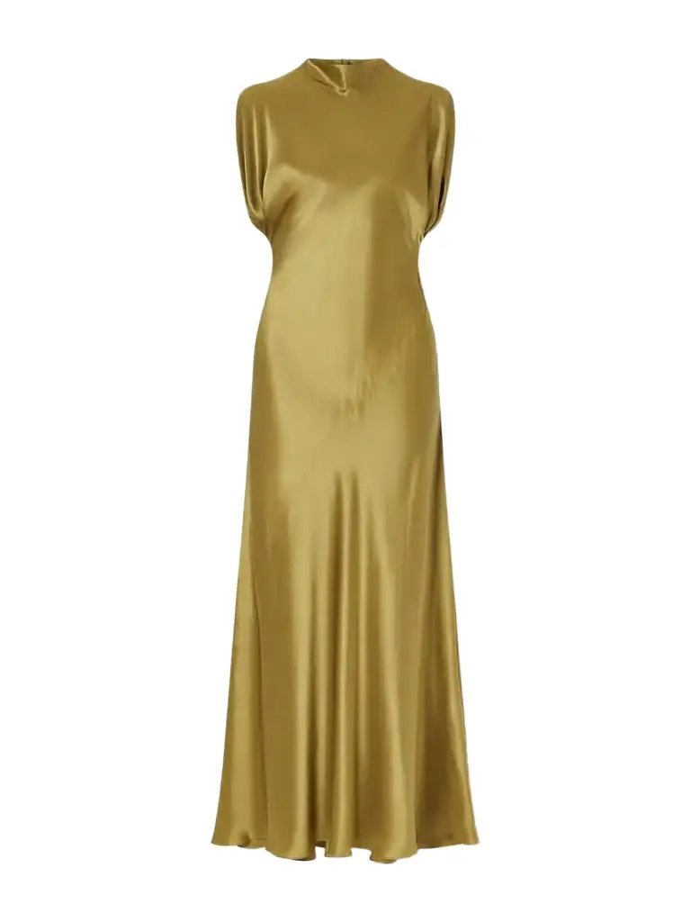 Abadia Quinn Silk-satin Midi Dress