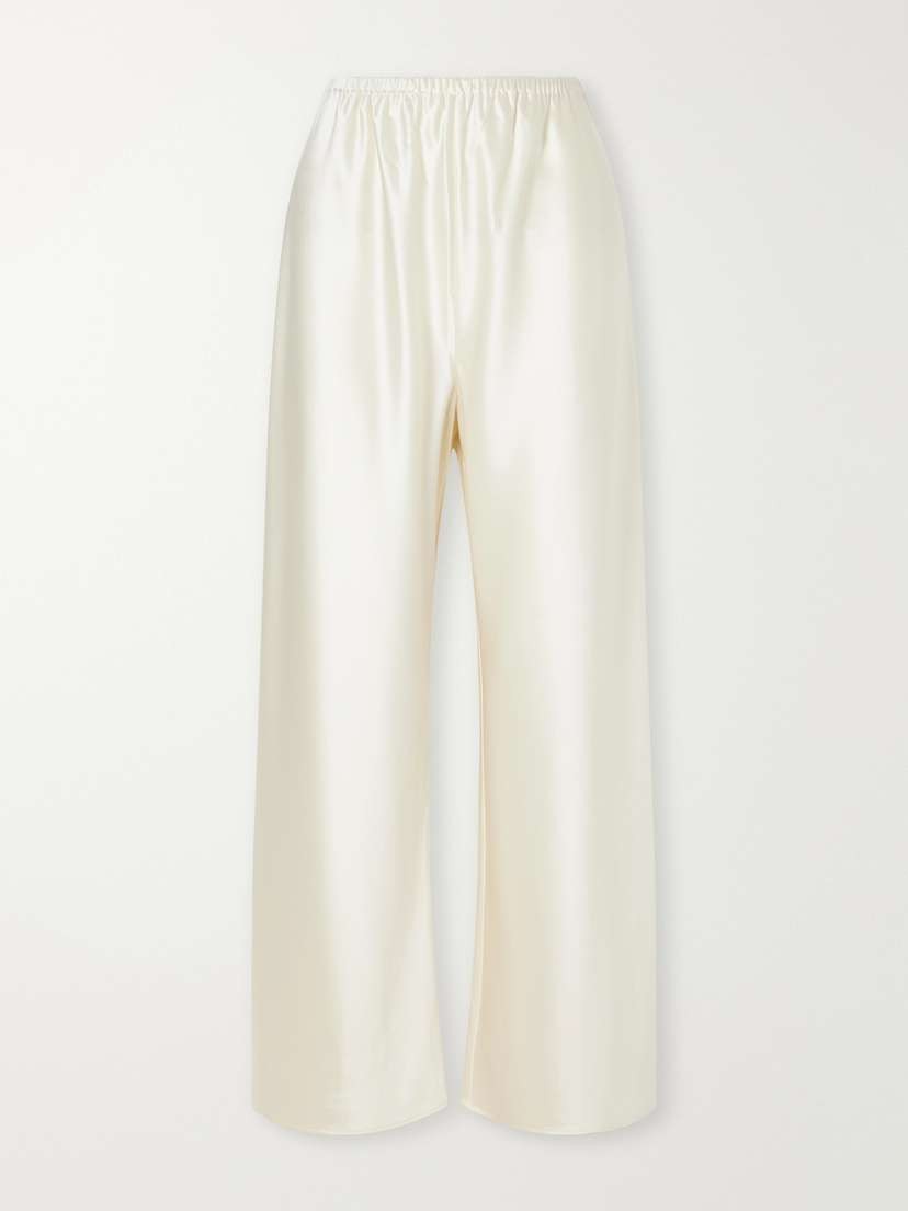 Bias Satin Wide-leg Pants