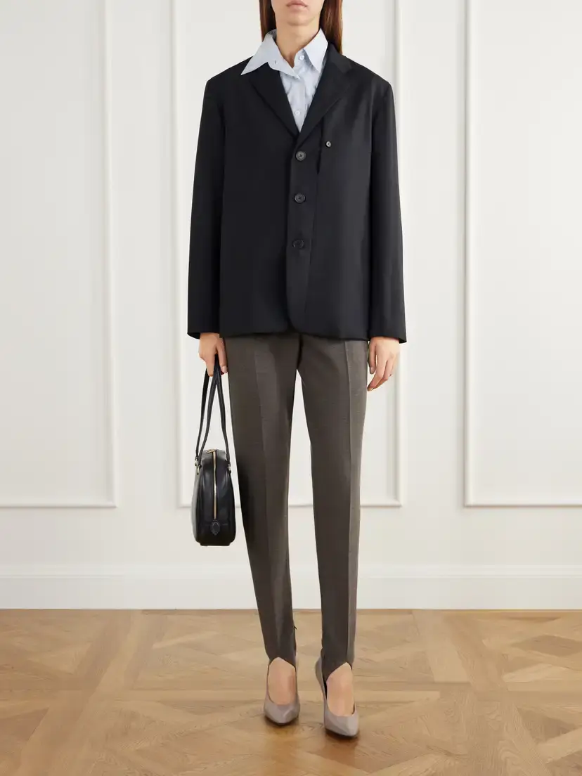 Jil Sander Wool-blend Stretch-gabardine Straight-leg Stirrup Pants | Thumbnail 2